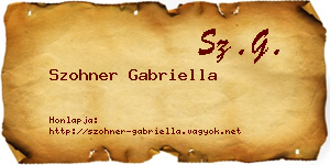 Szohner Gabriella névjegykártya