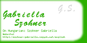 gabriella szohner business card